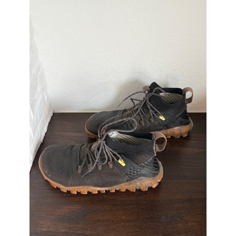 Vivobarefoot Magna FG Esc Leather Hiking Boots Brown Black Michelin Sole EUR 40M